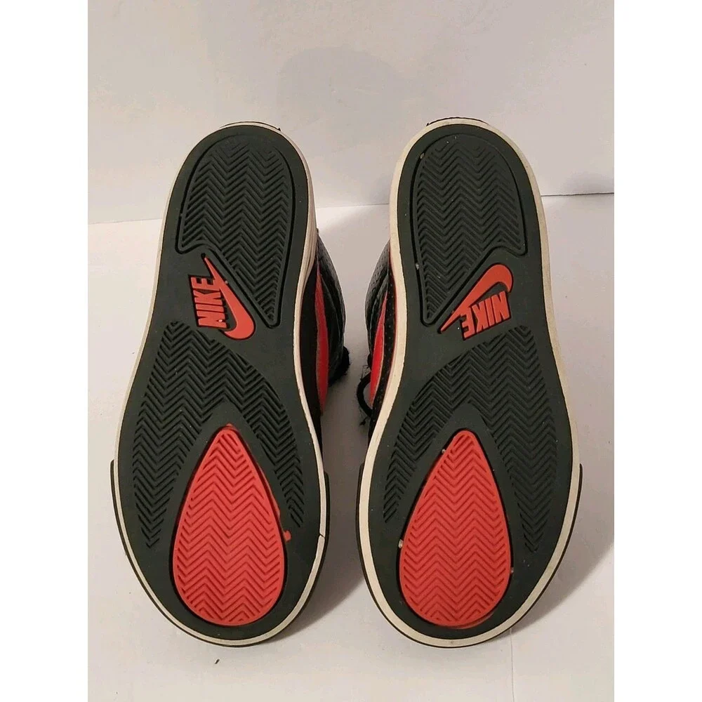Nike Air High Tops Size Kid's 12.5 Black And Red